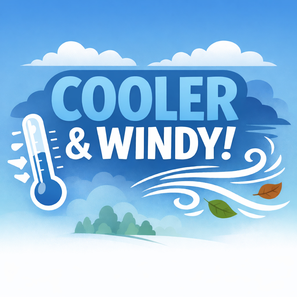 Cooler Temperatures, Strong Winds Expected Friday
